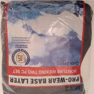 North 15 Mens Pro Wear Black Thermal Two PC Set